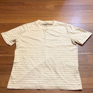 Banana Republic Cream Striped Tee